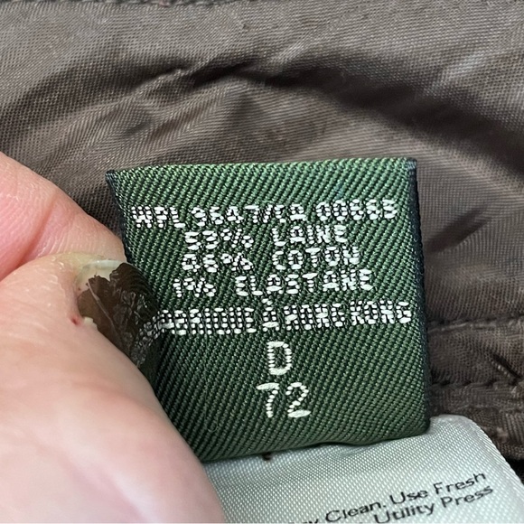 Eddie Bauer Herringbone Trousers Wool Blend Women's 6T Brown Dress Pants Slacks - Picture 12 of 15